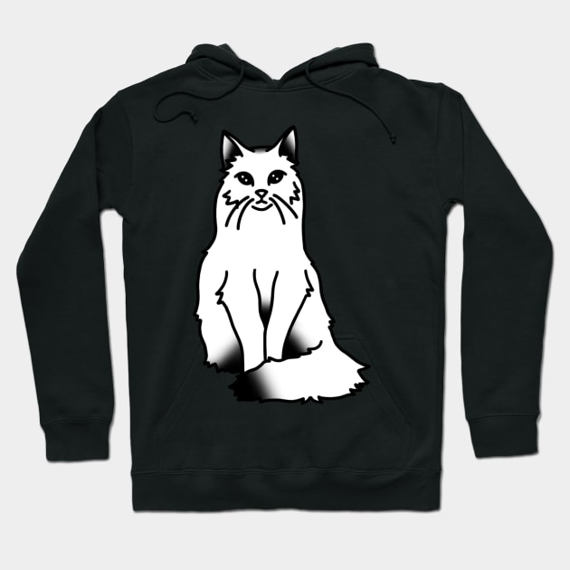 Fluffy Kitty Hoodie by drawingsbydarcy